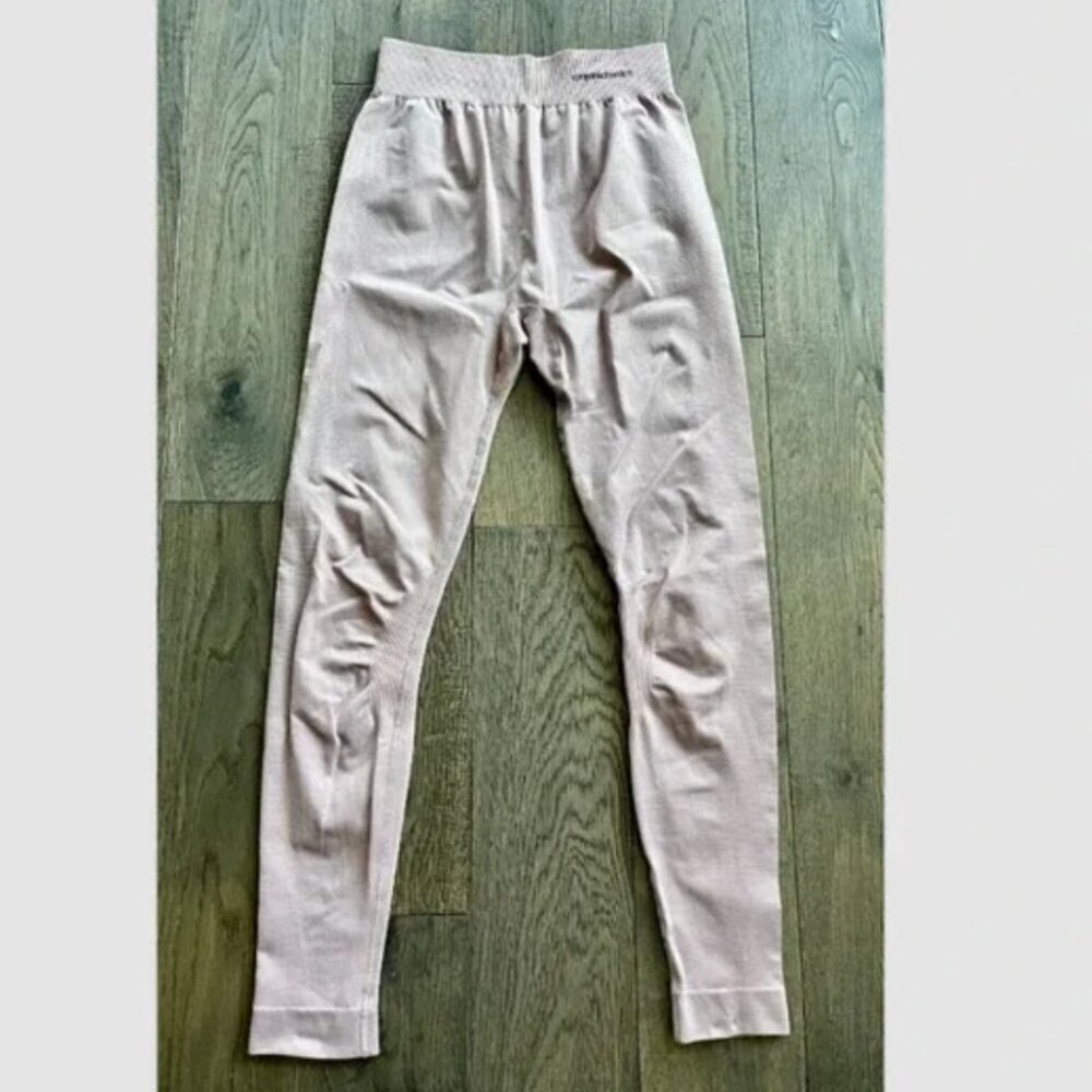 Organic Basics Recycled High-Waist Leggings Size XS-S Pink Beige Sustainable